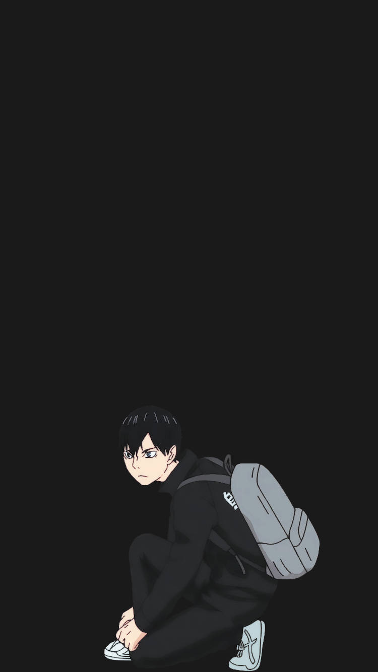 Anime Boy Dark Kageyama Tying Shoes Wallpaper
