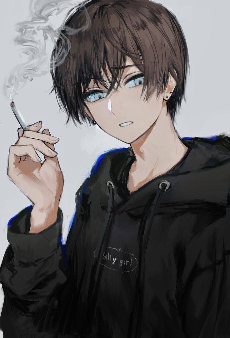 Anime - Smoking Cigarettes - AIEasyPic-demhanvico.com.vn
