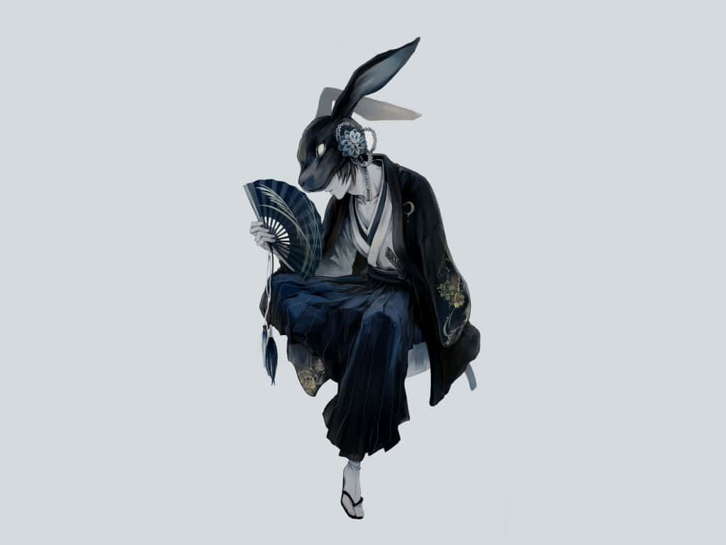 Anime Boy With Bunny Mask Wallpaper