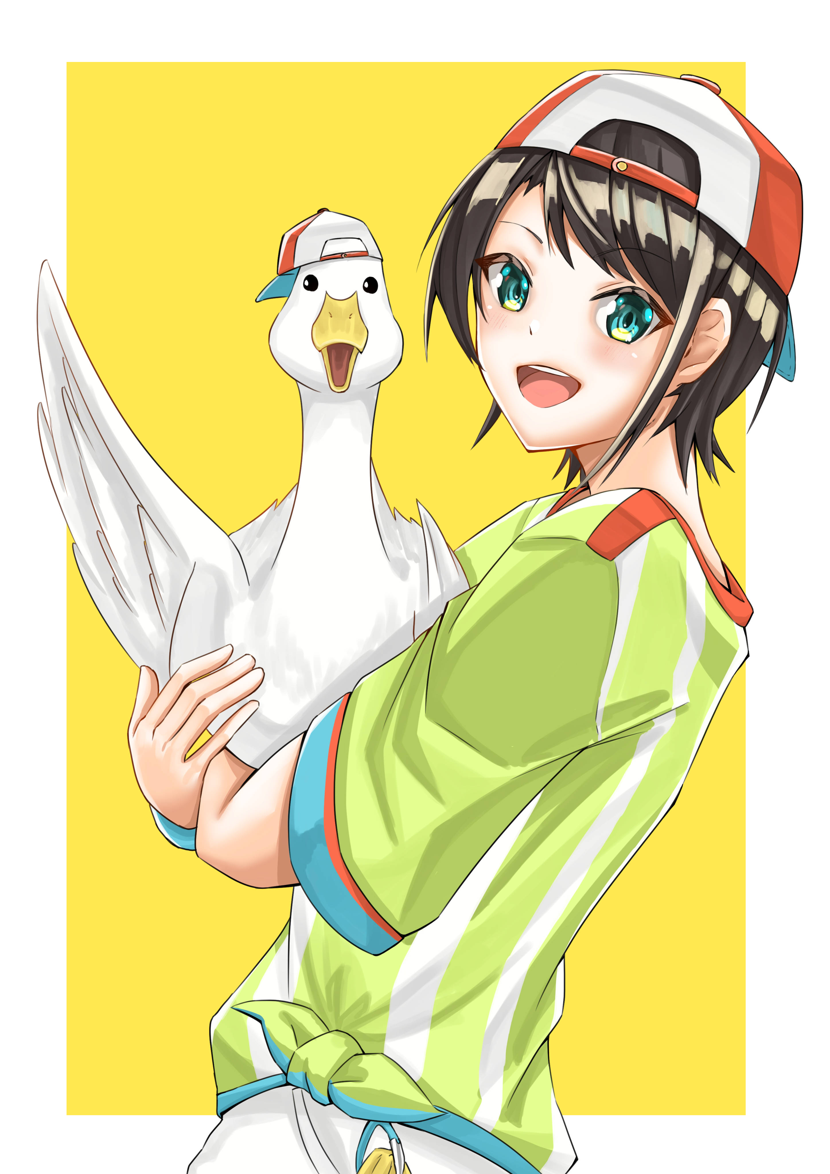 Anime Boy With Duck Pfp Background
