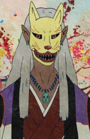 Anime Boy With Fox Mask Wallpaper
