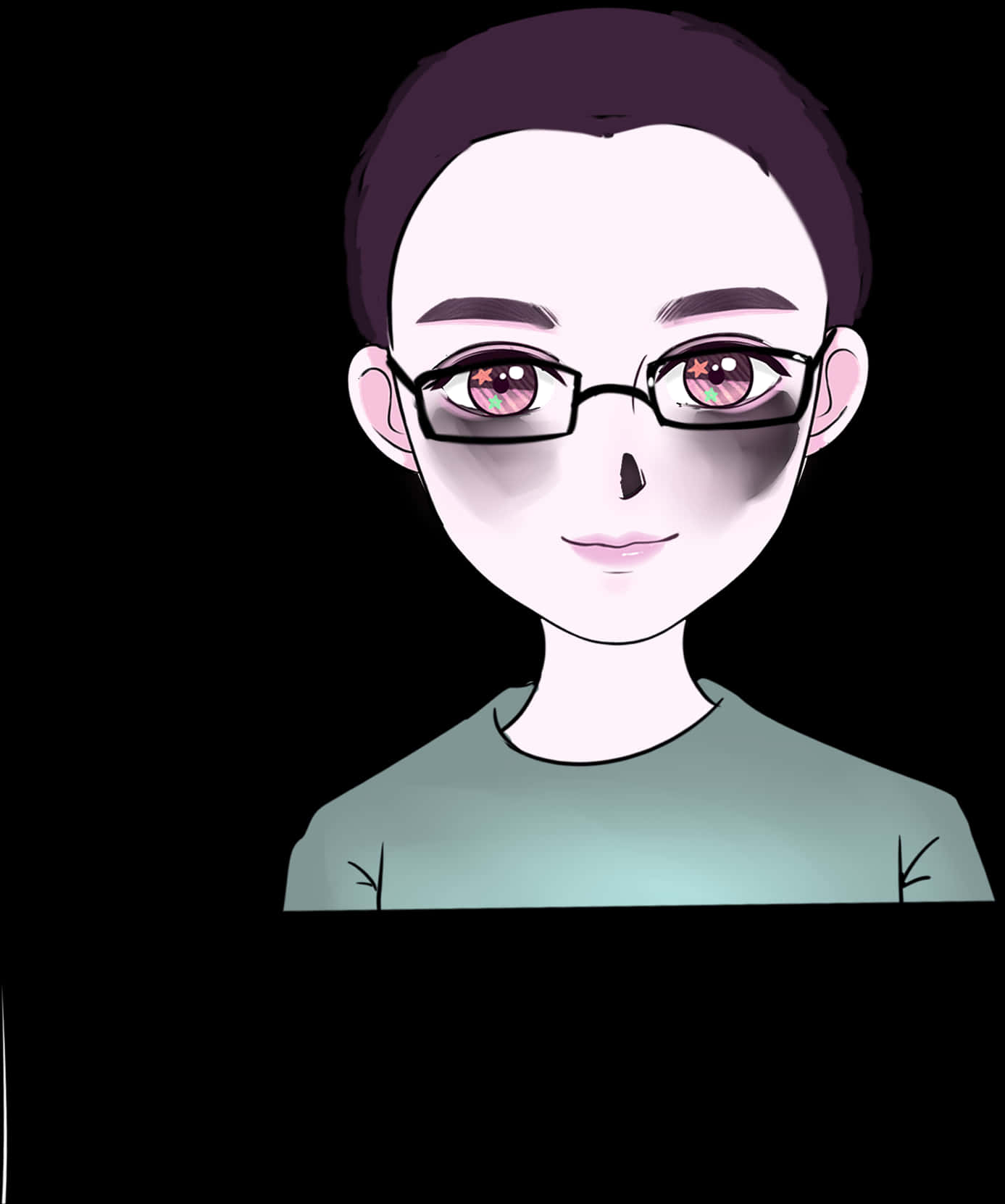 Anime Boy With Glasses PNG