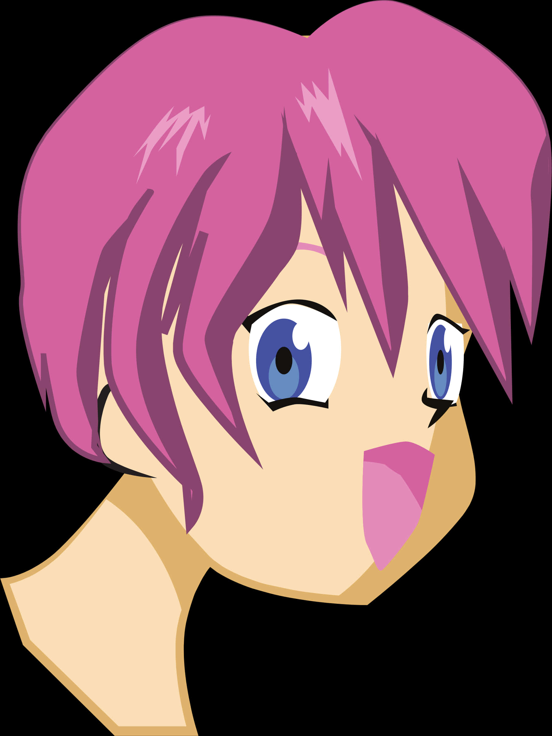 Anime Boy With Purple Hair PNG