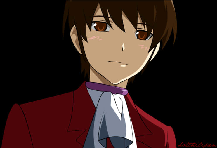 Anime Boyin Red Suit PNG