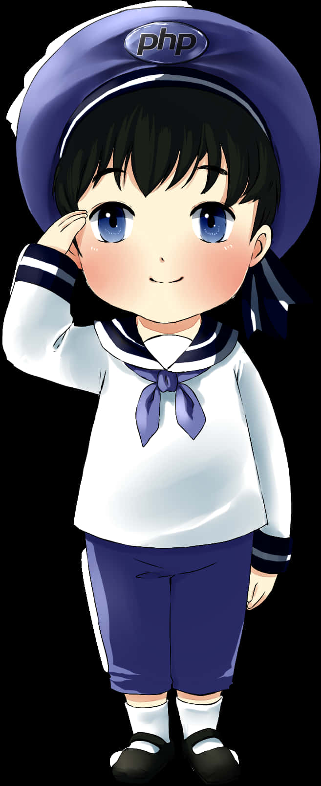 Anime Boyin Sailor Outfit PNG