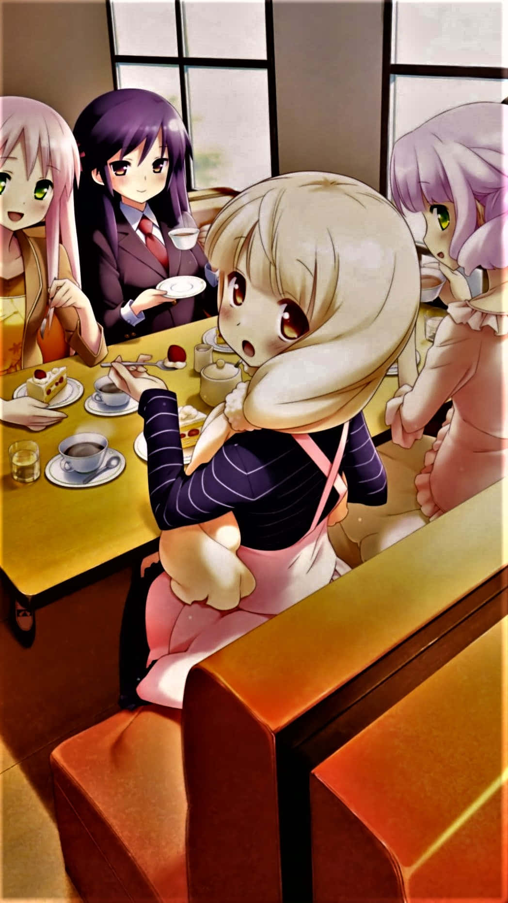 Anime Cafe Background 1048 X 1861 Background