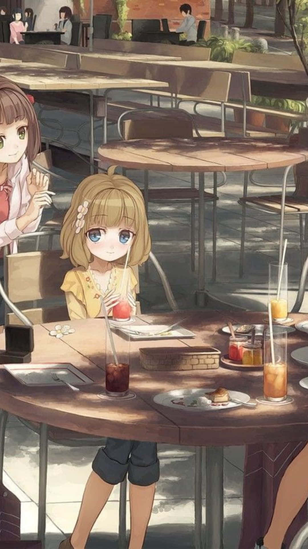Anime Cafe Background 1080 X 1920 Background