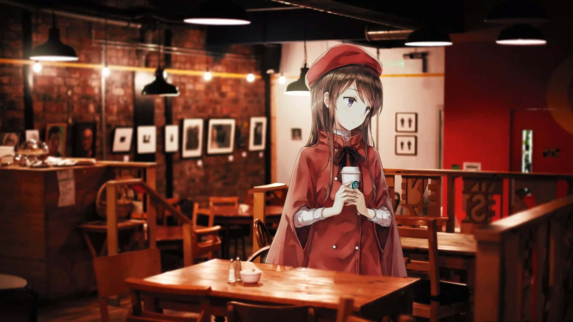 Download Anime Cafe Background 1920 X 1080 