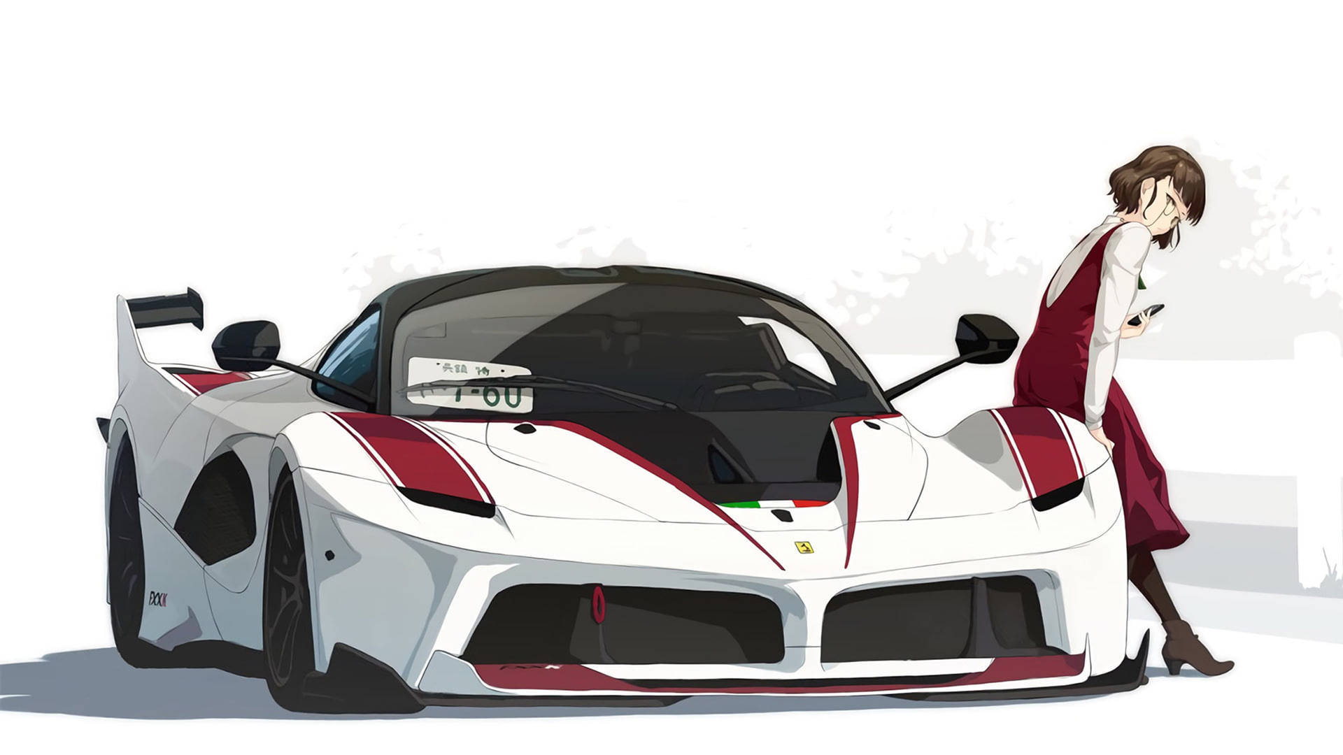 Ferrarifxxk De Anime Car Fondo de pantalla