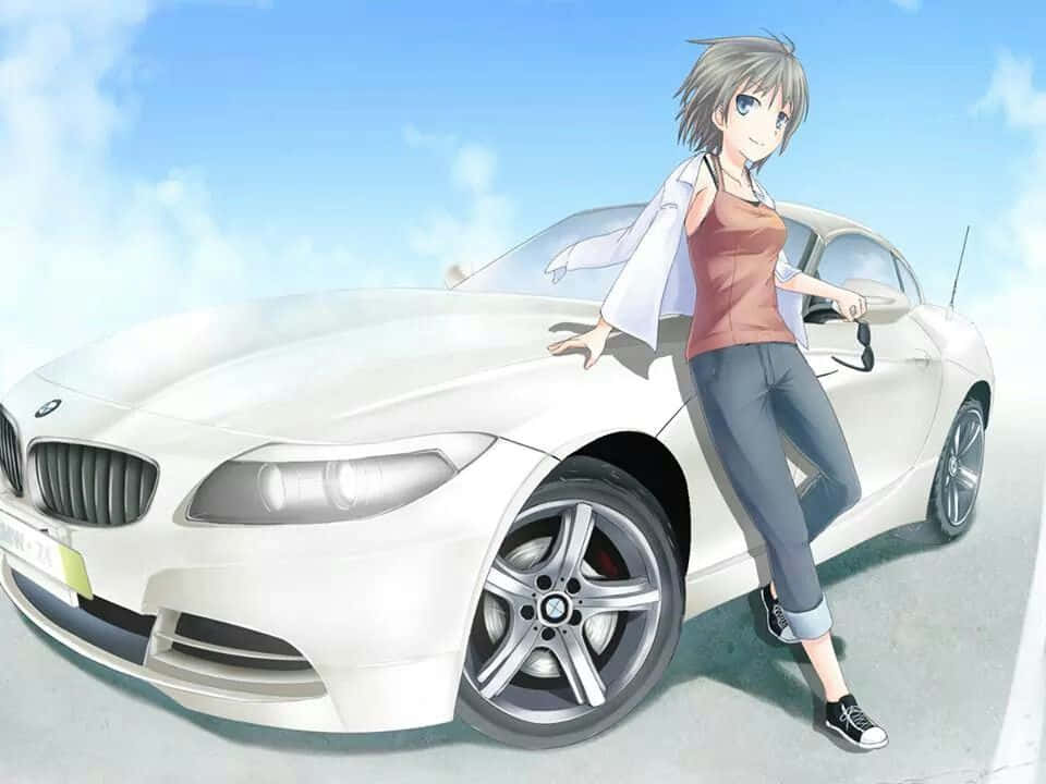 Förberedersig Inför En Kväll Ute I Anime-bilen.