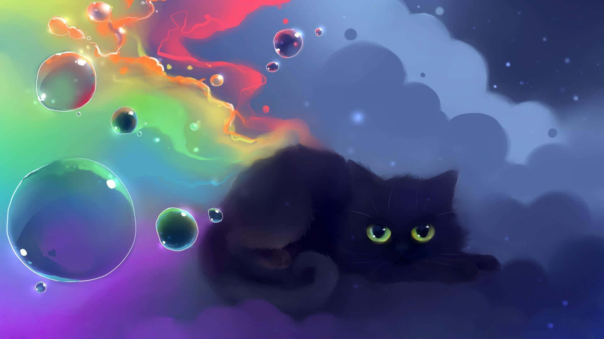 Anime Cat Background