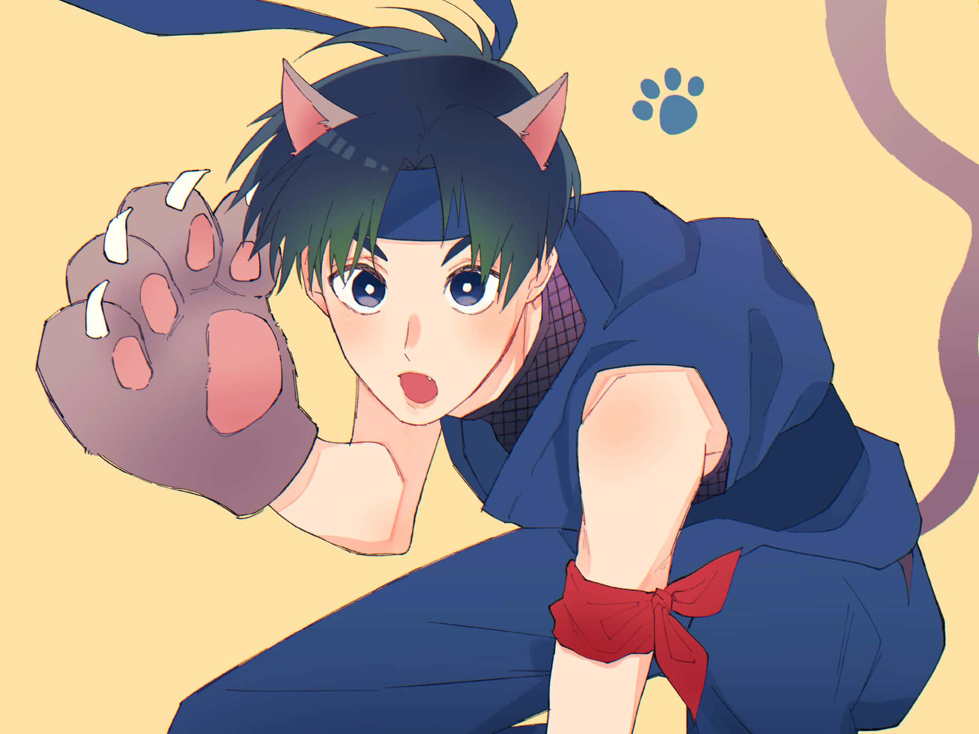 Anime Cat Boy Illustration Wallpaper