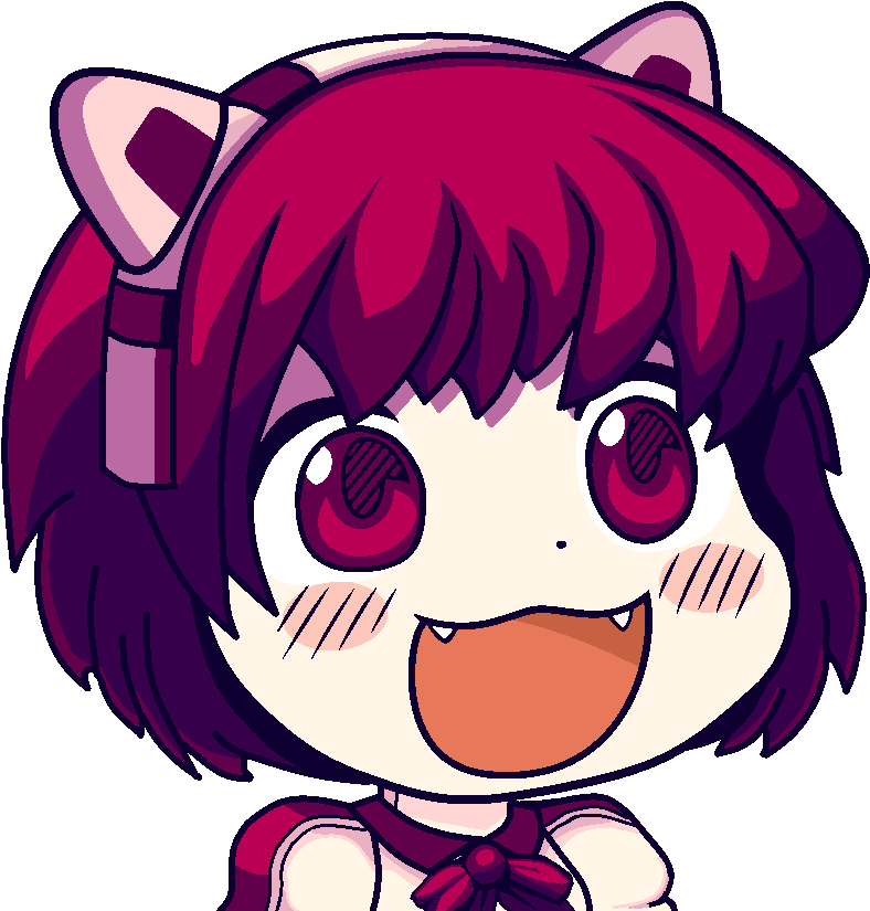 Anime Cat Girl Happy Expression PNG