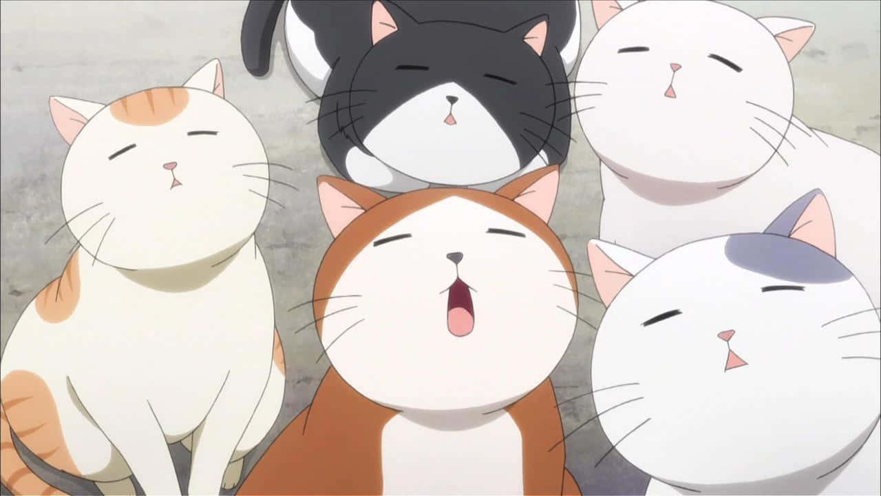 Eineneugierige Anime-katze Erkundet Die Welt.