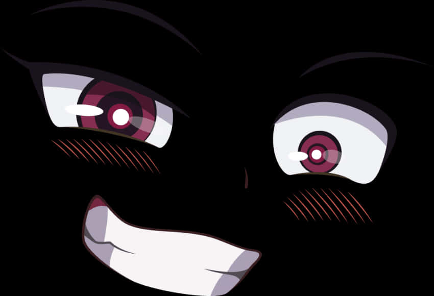 Anime Character Blushingin Darkness PNG