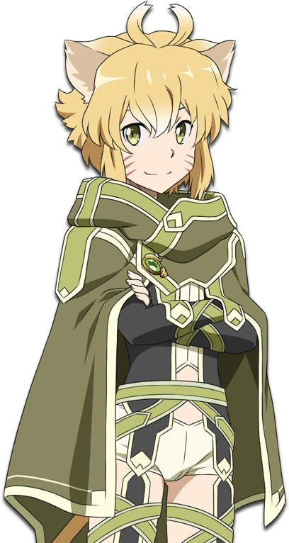 Anime Character Cait Sith Green Cloak PNG