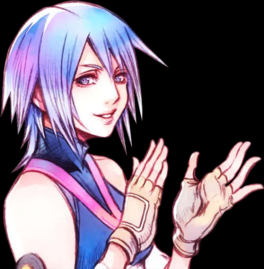 Anime Character Clapping Hands PNG