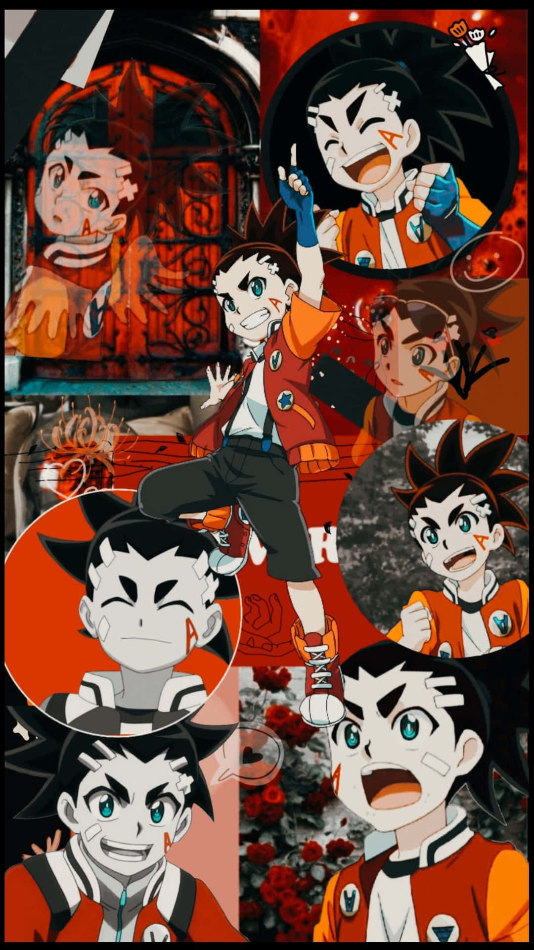 Anime Personage Collage Asta Black Clover Achtergrond