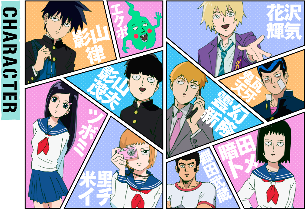 Anime Character Collage PNG