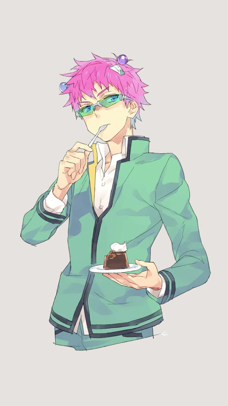 Anime Character Enjoying Dessert Wallpaper