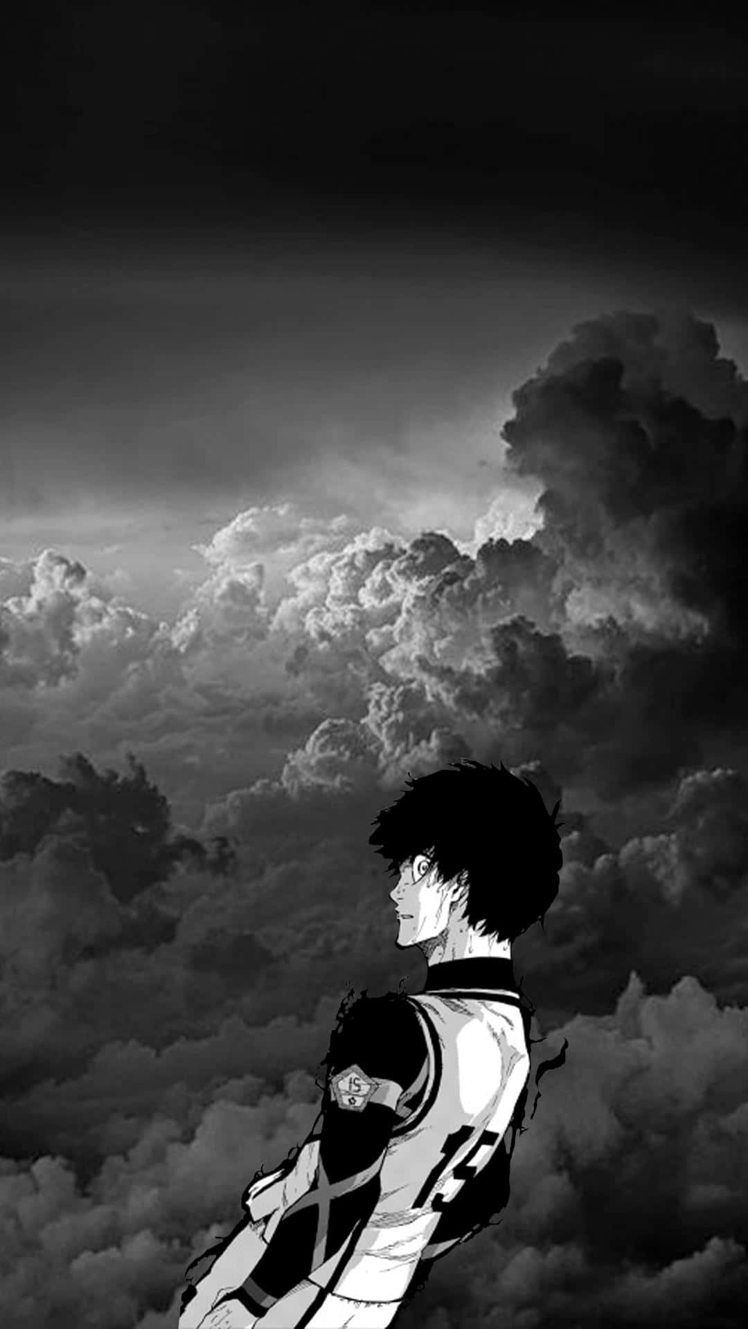 Anime Character Gazing Into Clouds Wallpaper