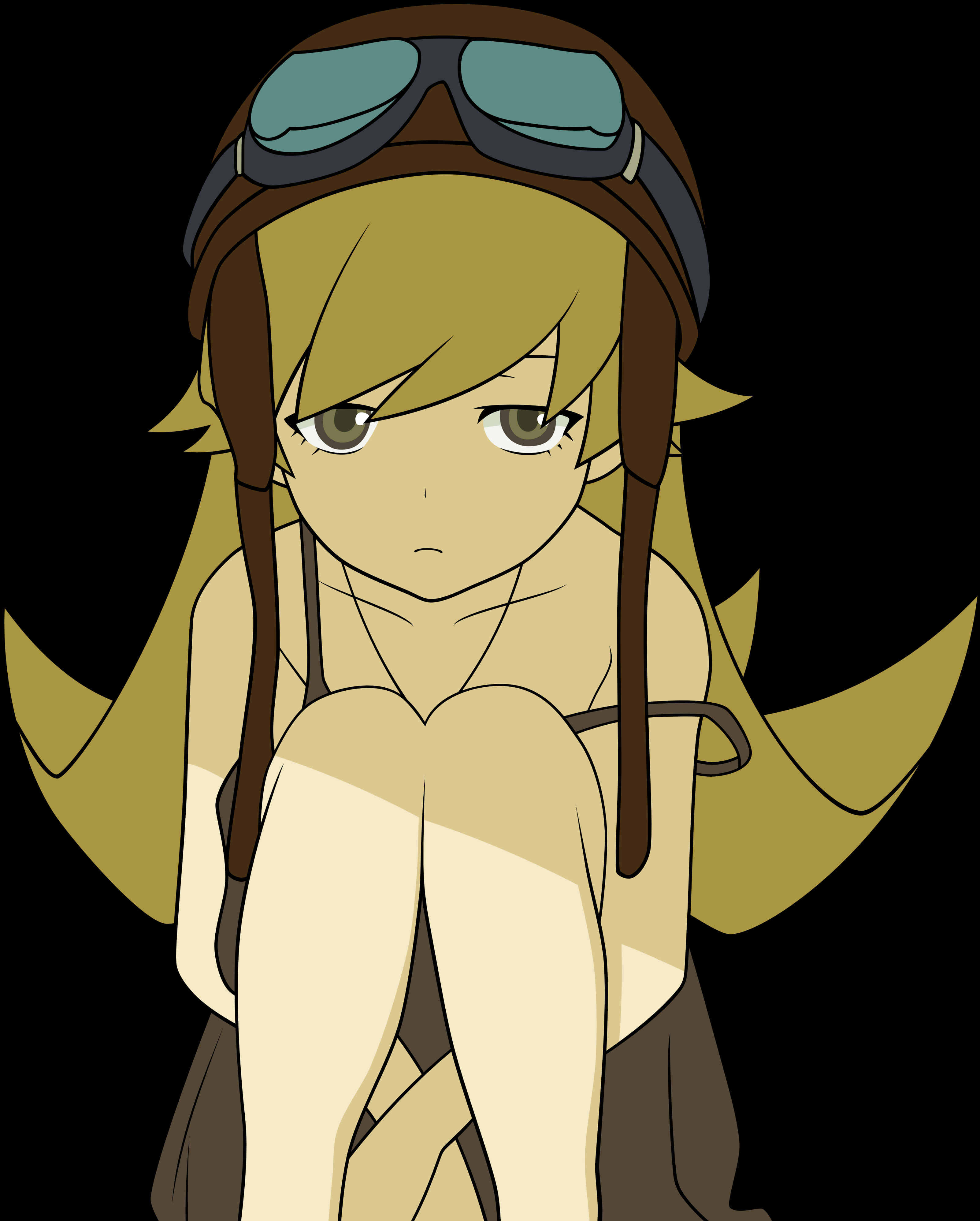 Anime Character Gogglesand Headphones PNG