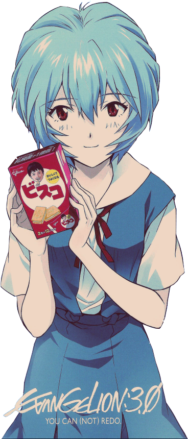 Anime Character Holding Product PNG