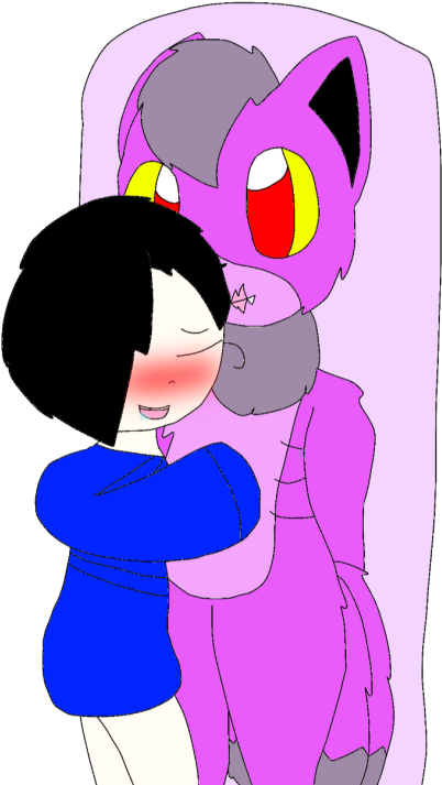 Anime Character Hugging Body Pillow PNG