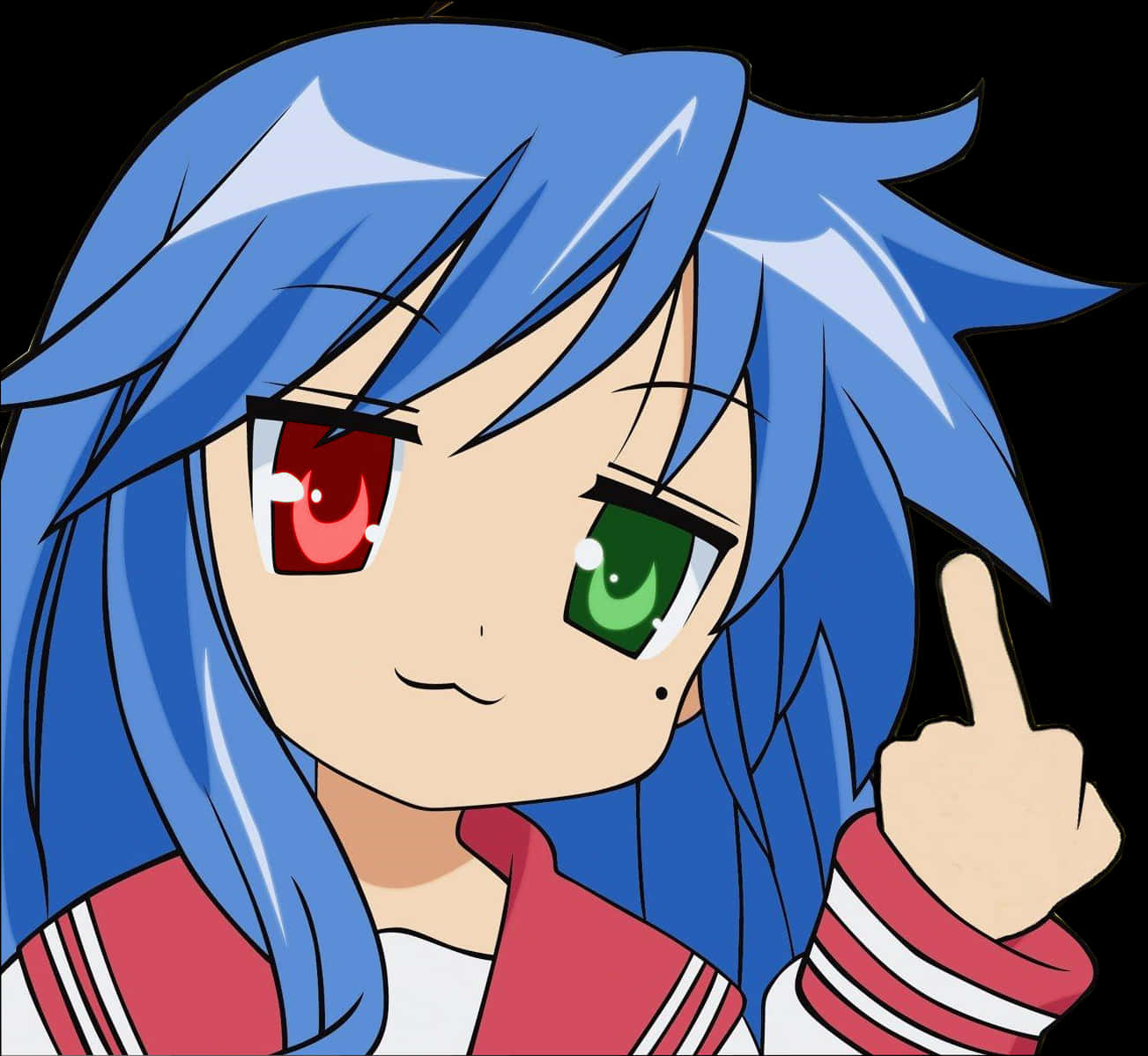 Anime Character Index Finger Raised PNG