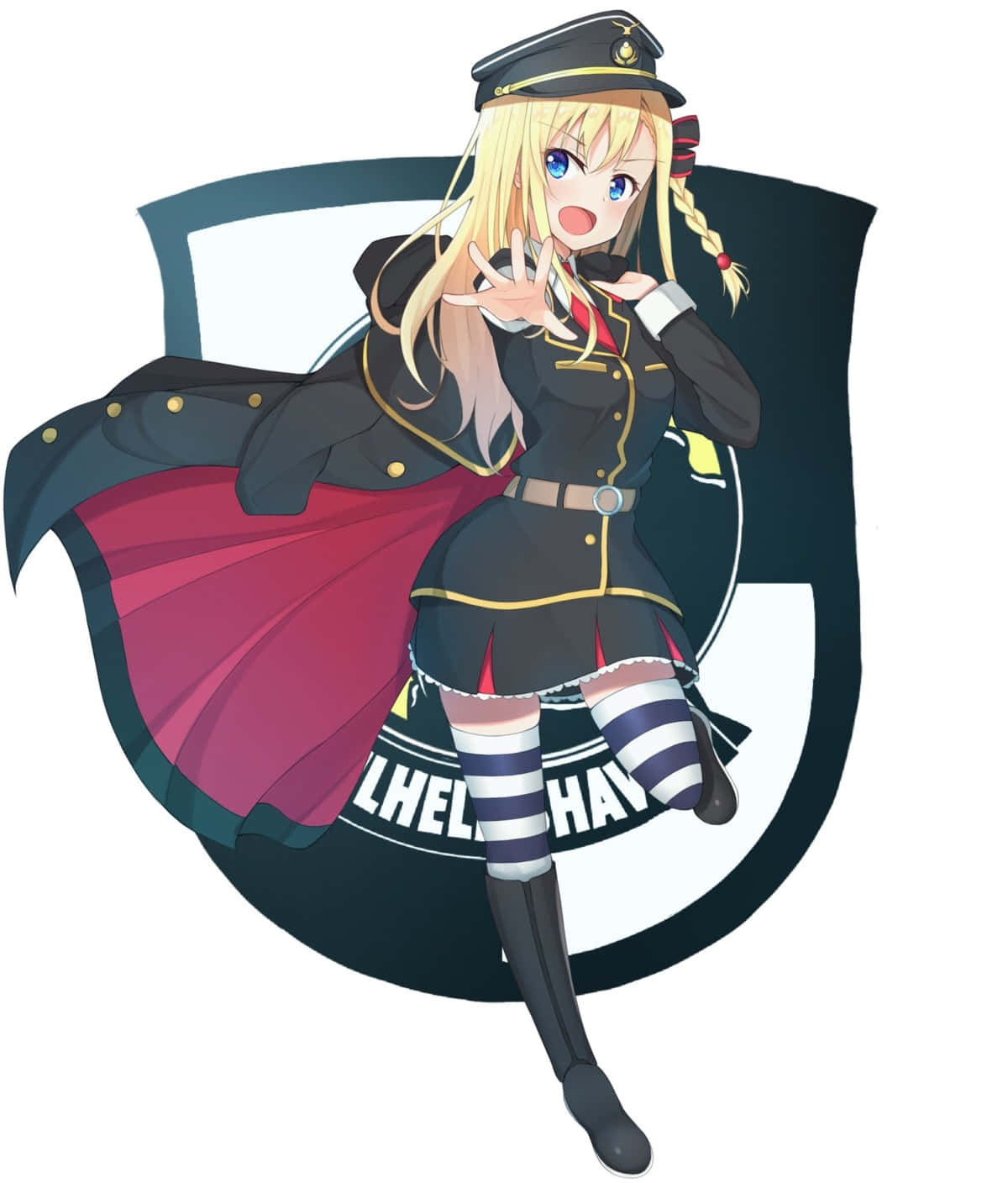 Anime Karakter Marine Uniform Wilhelmina Achtergrond