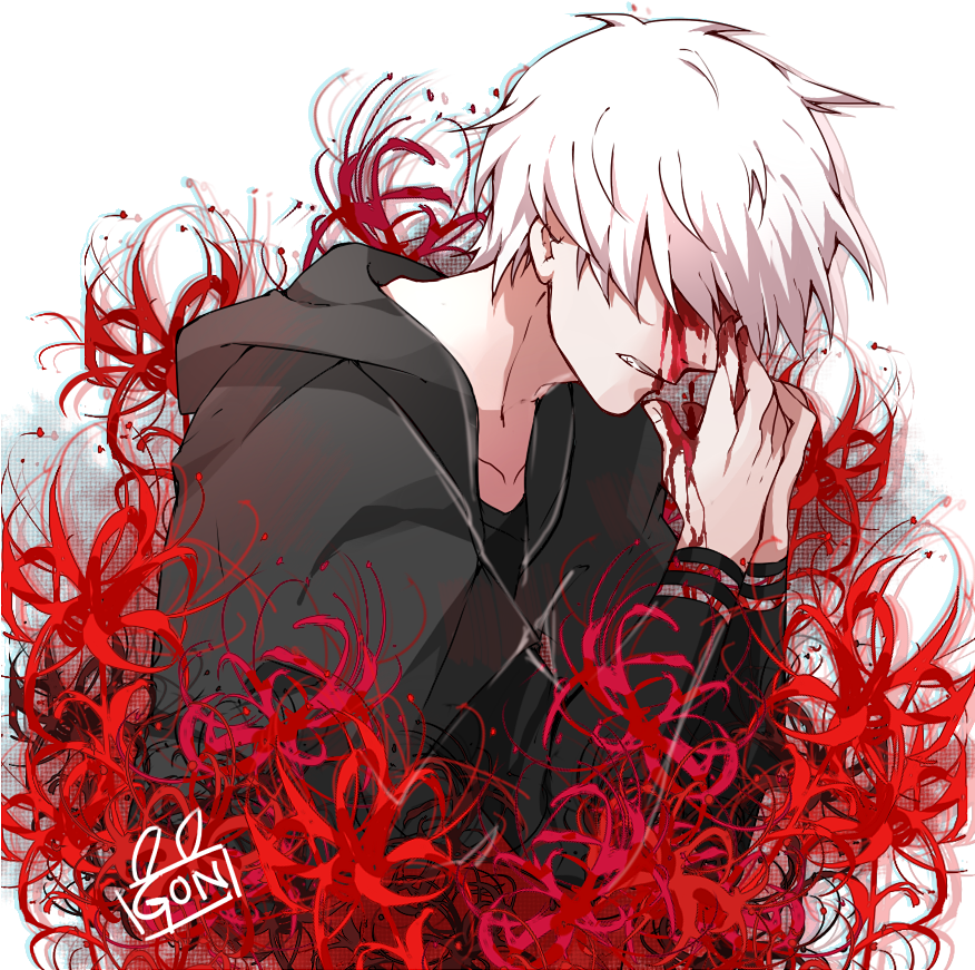 Anime Character Red Aura PNG