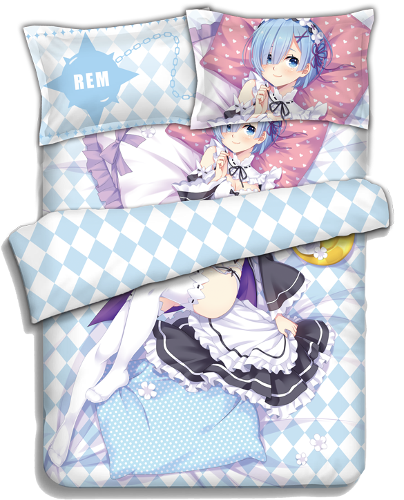 Anime Character Rem Body Pillow PNG