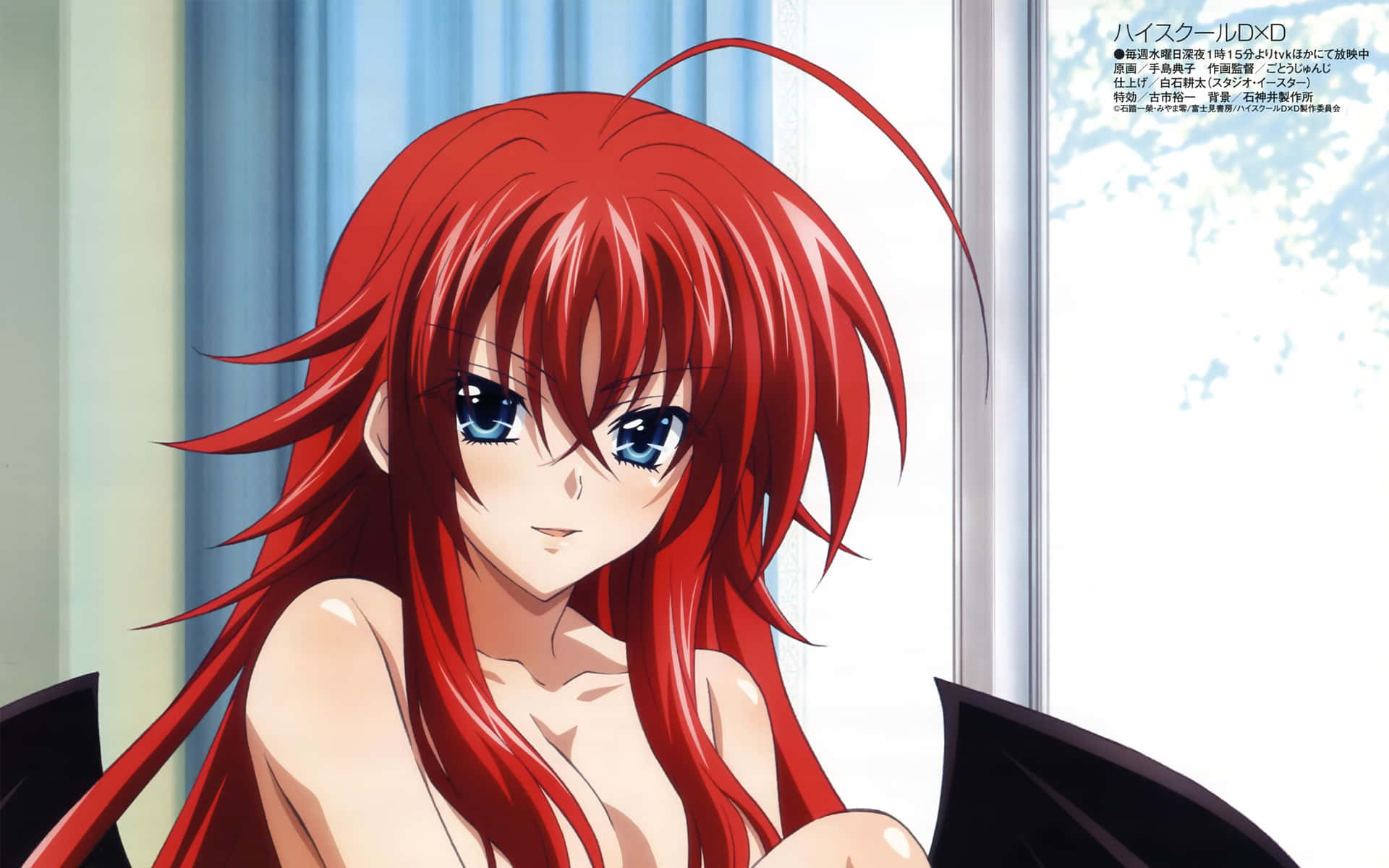 Anime Character Rias Gremory Showcasing Her Charm And Strength Wallpaper