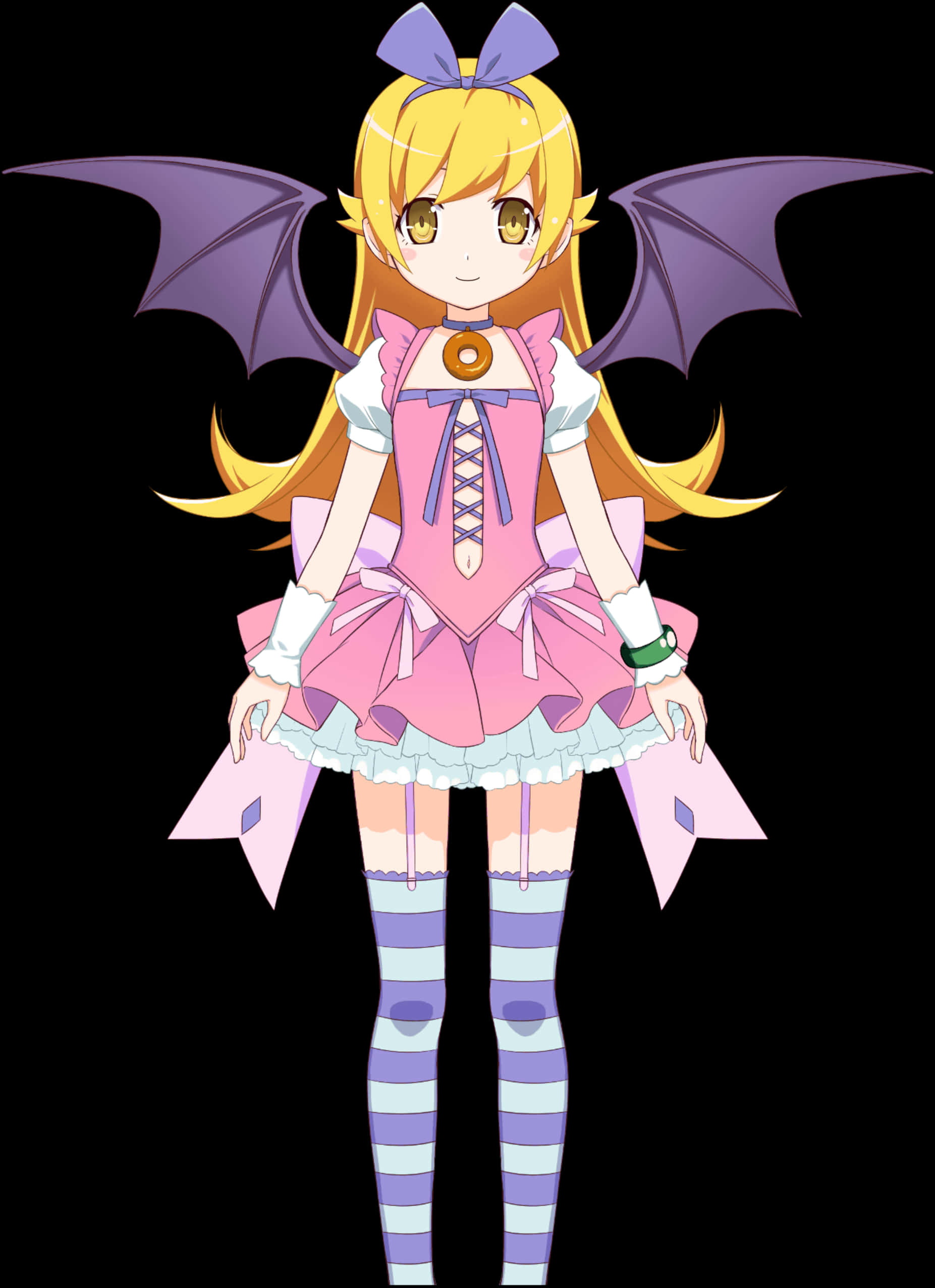 Anime Character Shinobuwith Wings PNG