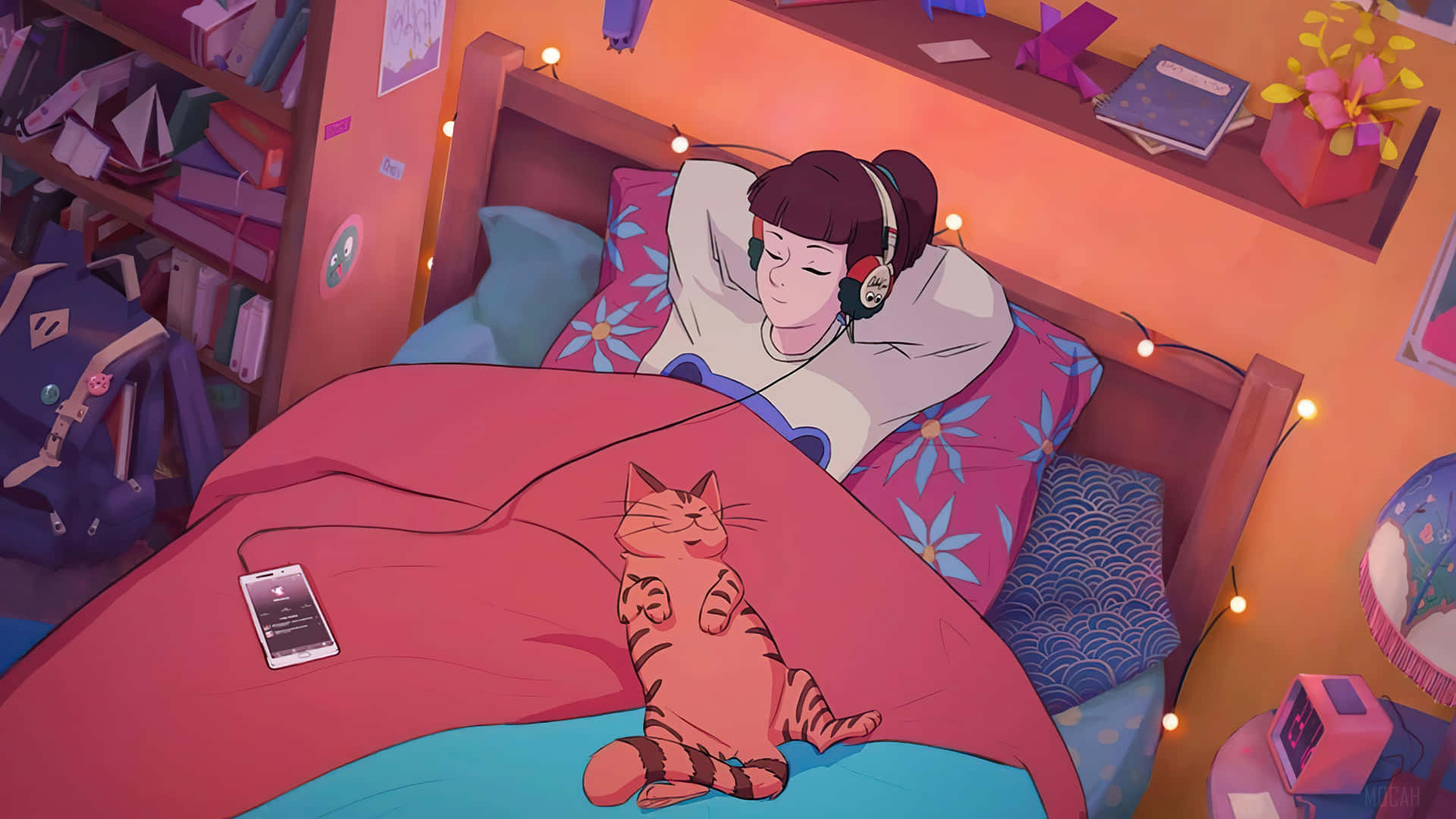 Anime Character Sleeping Wallpaper