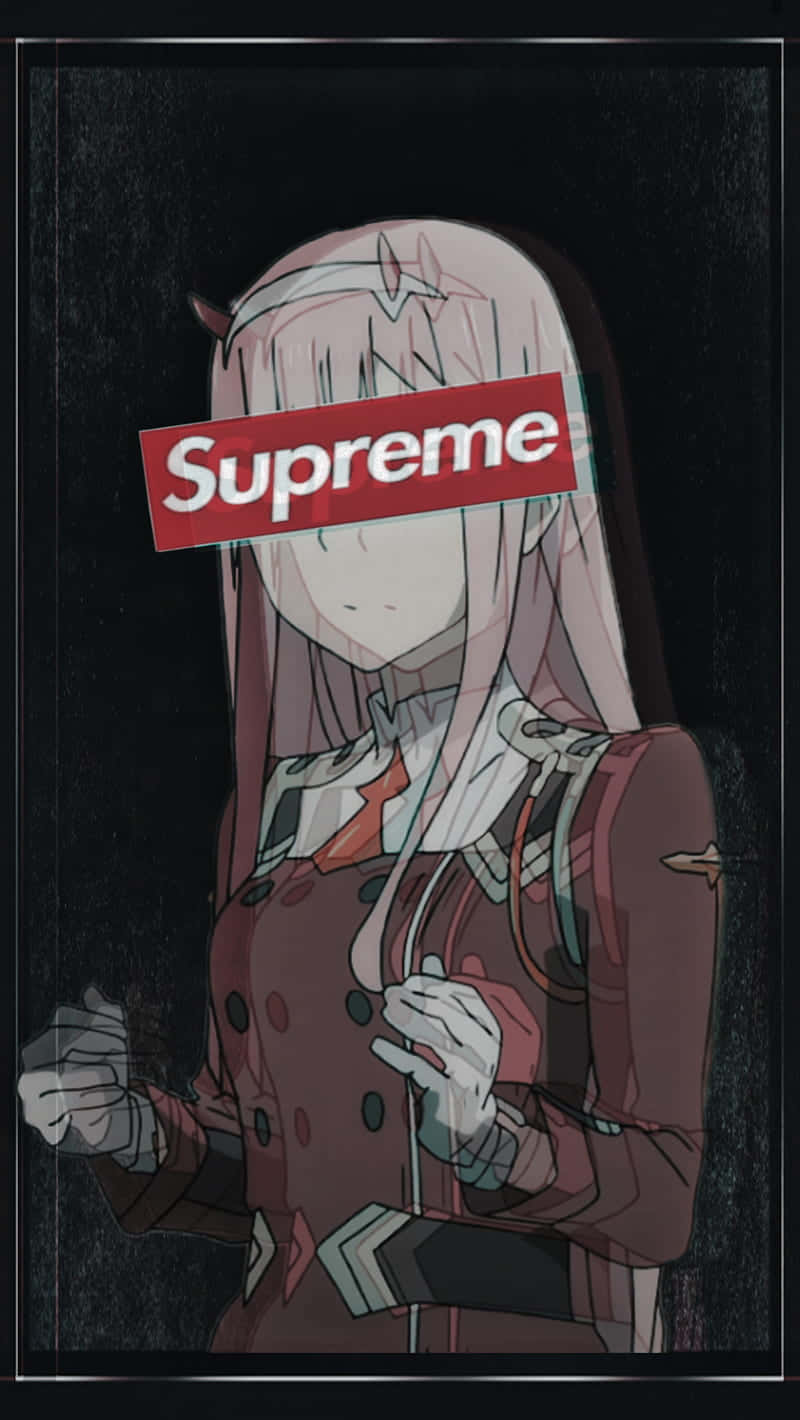 Anime Personage Supreme Merk Mashup Achtergrond