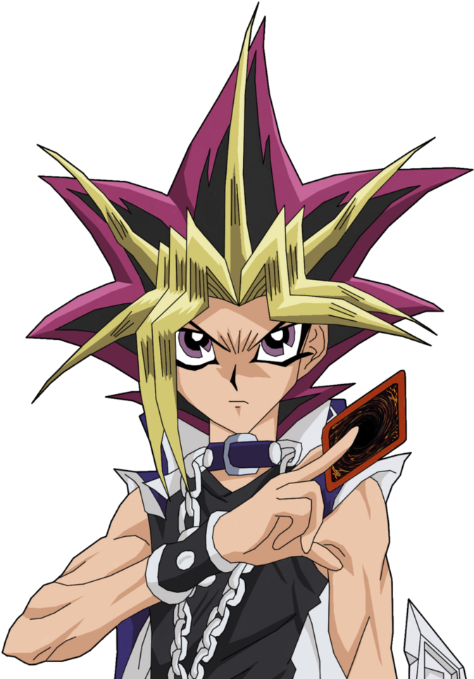 Anime Character With Card PNG