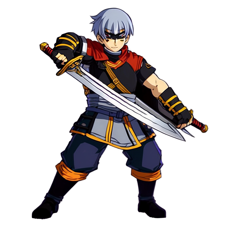 Anime Character With Dual Swords Png Aoy65 PNG