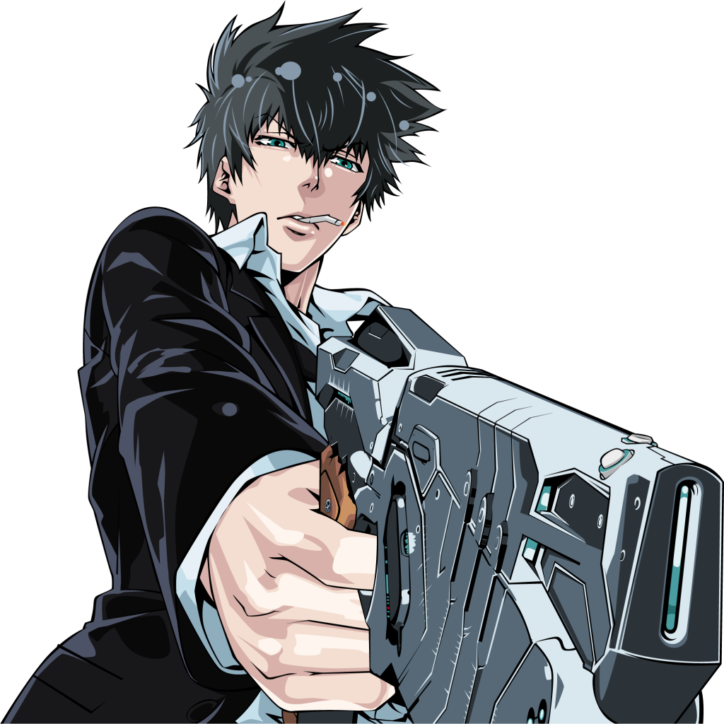 Anime Character With Futuristic Gun PNG