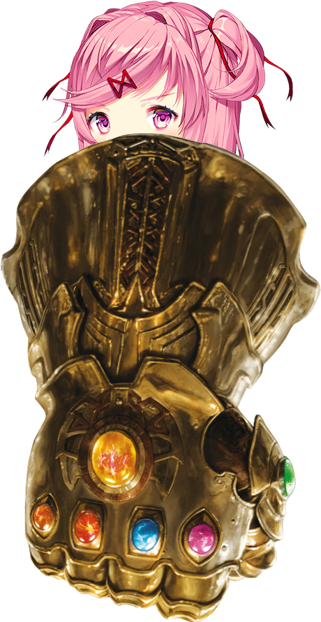 Anime Character With Infinity Gauntlet PNG