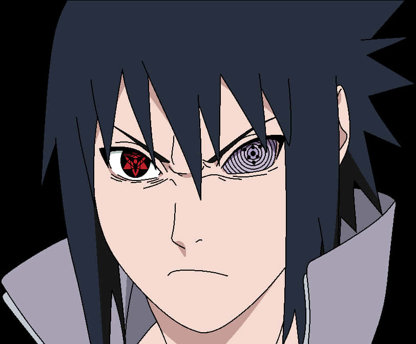Anime Character With Rinneganand Sharingan Eyes PNG