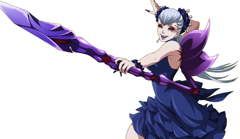 Anime Character With Spear PNG