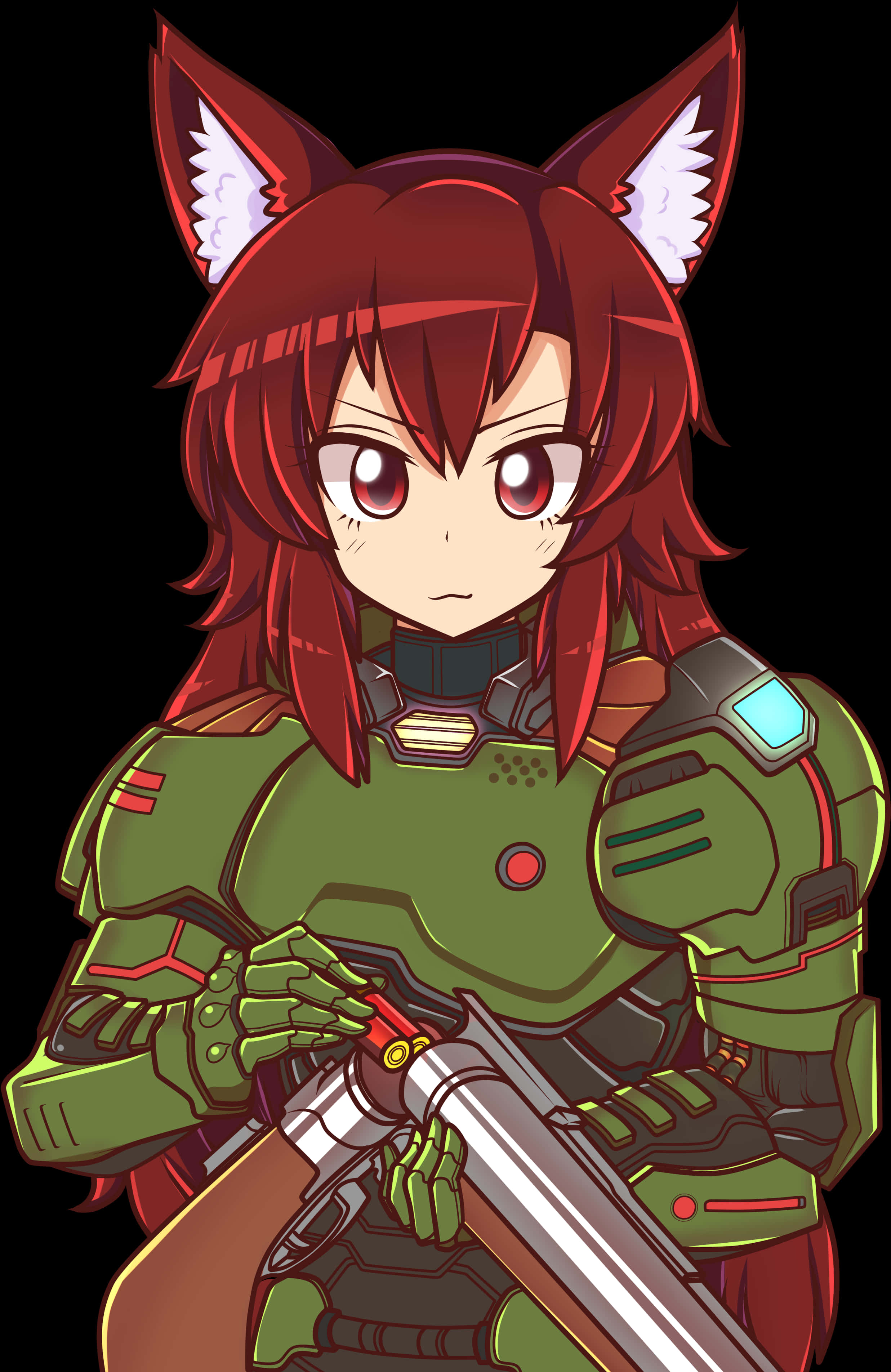 Anime Characterin Mecha Suit PNG