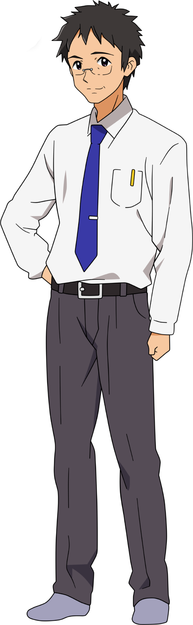Anime Characterin School Uniform PNG