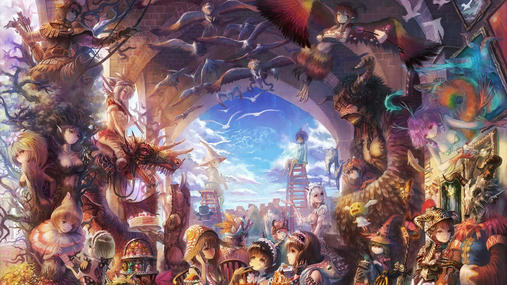 Oplevden Magiske Verden Af Anime Med Disse Eventyrlystne Karakterer!