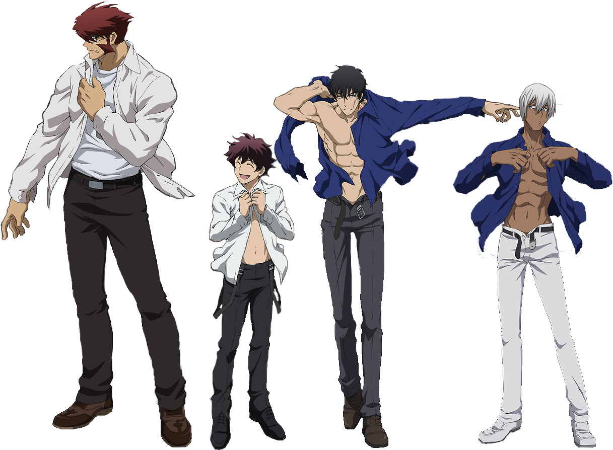 Anime Characters Showing Abs PNG