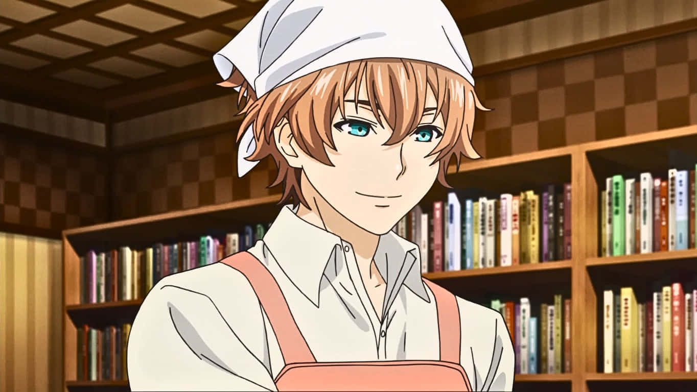 Chef Anime Avec Yeux Bleus Fond d'écran