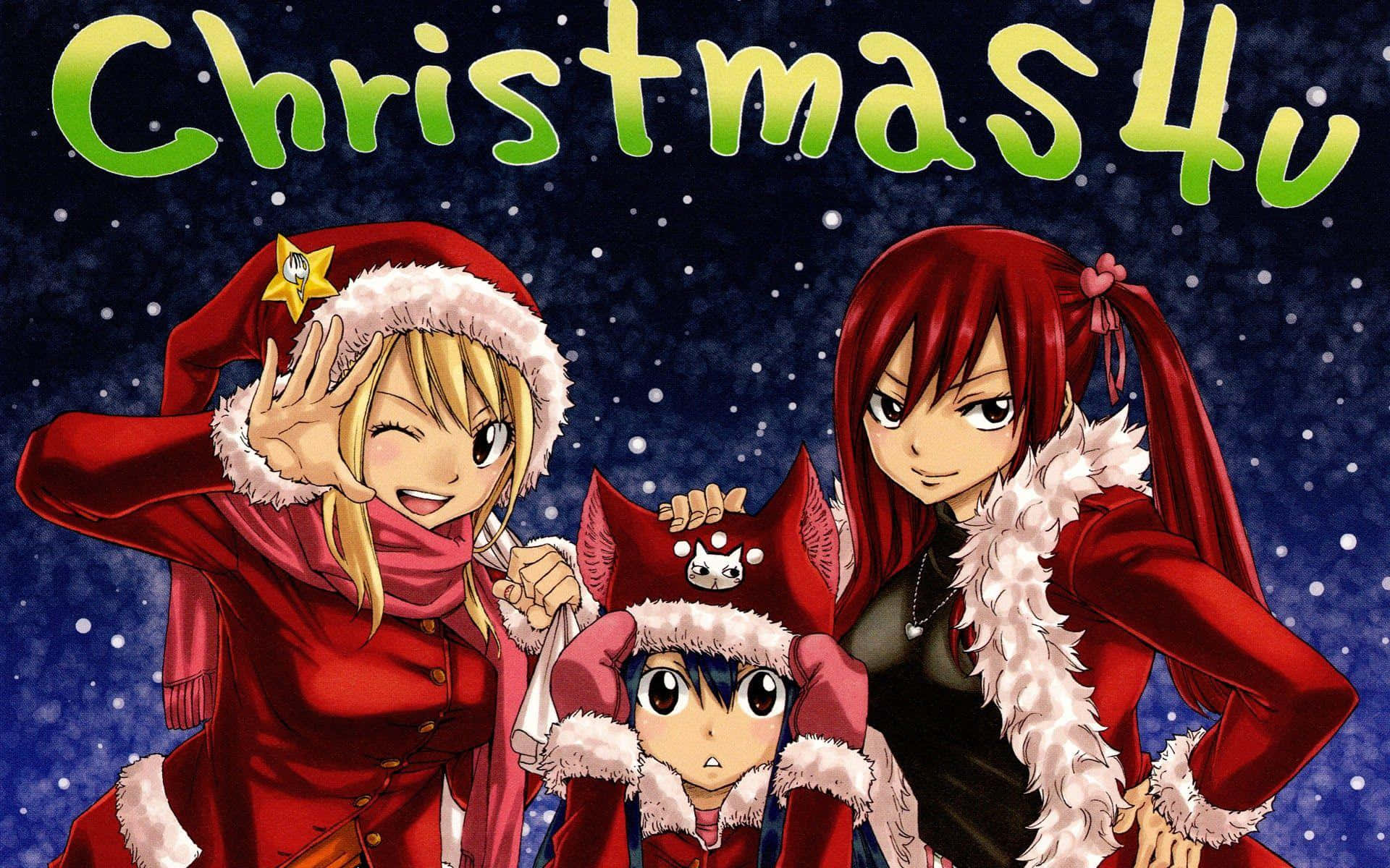 Feieredie Feiertage Mit Diesem Anime-weihnachten.