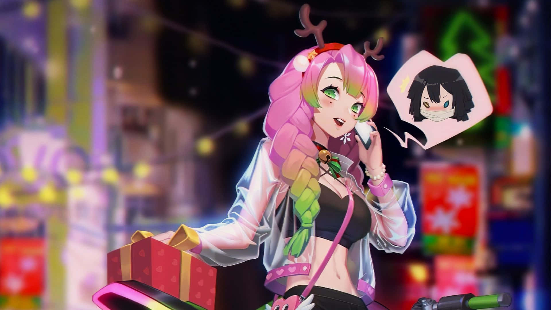 Anime Christmas Celebration Wallpaper