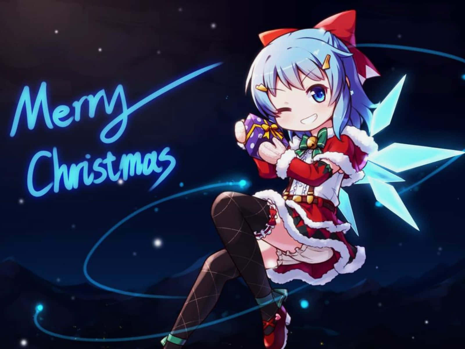 Anime Christmas Girl Wallpaper